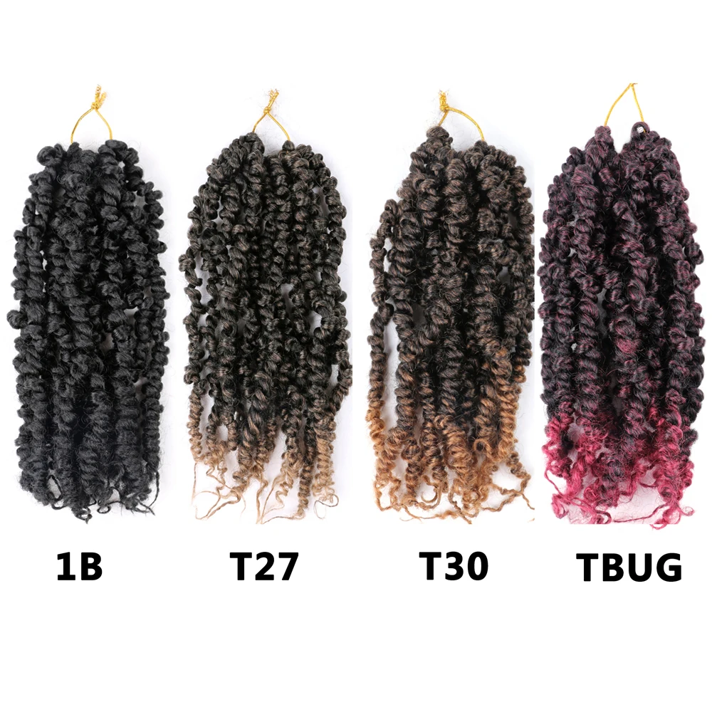 Синтетические короткие волнистые плетеные волосы Мягкие упругие Пружинные