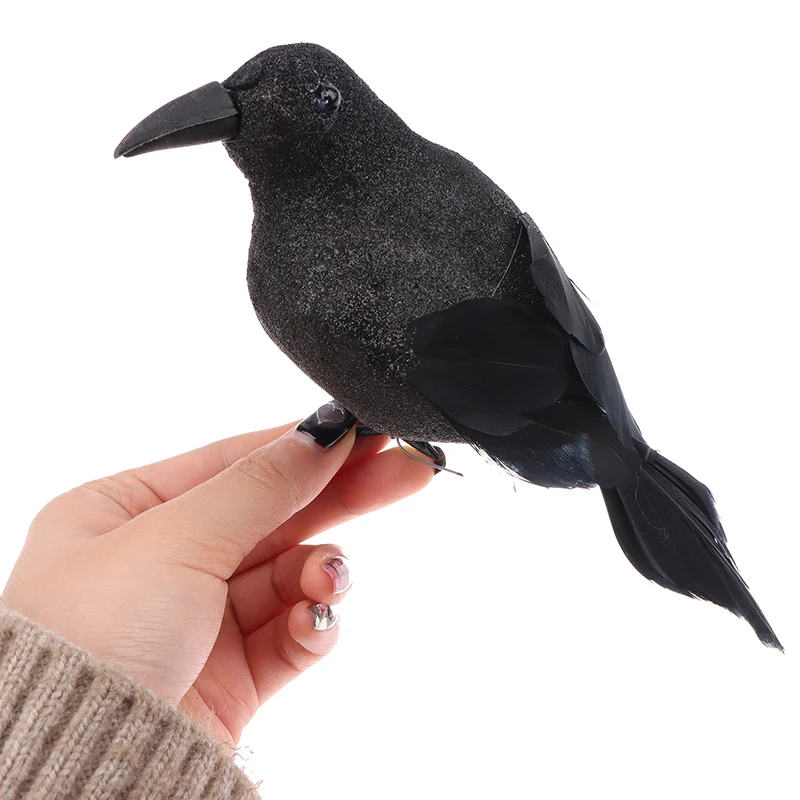 

Реалистичные искусственные вороны 2023, украшение для дома с привидениями, искусственные помещения, реквизит для Хэллоуина, аксессуары для украшения своими руками