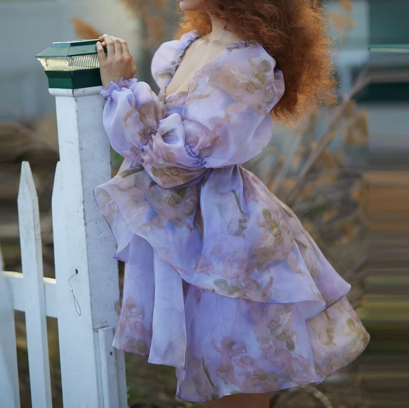 Женское винтажное платье-трапеция с открытой спиной длинными