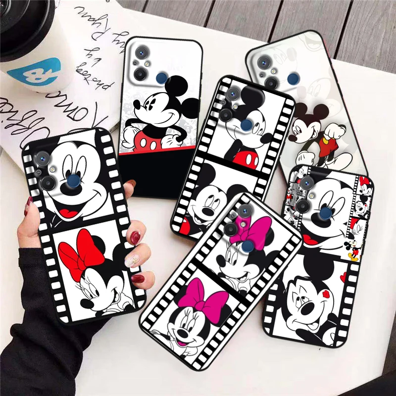 

Fashion Minnie Mickey For Xiaomi Redmi 12C 11 A1 Plus 10 10X 9T 9C 9C 8 7 6 4G 5G Silicone TPU Soft Black Phone Case Coque Capa