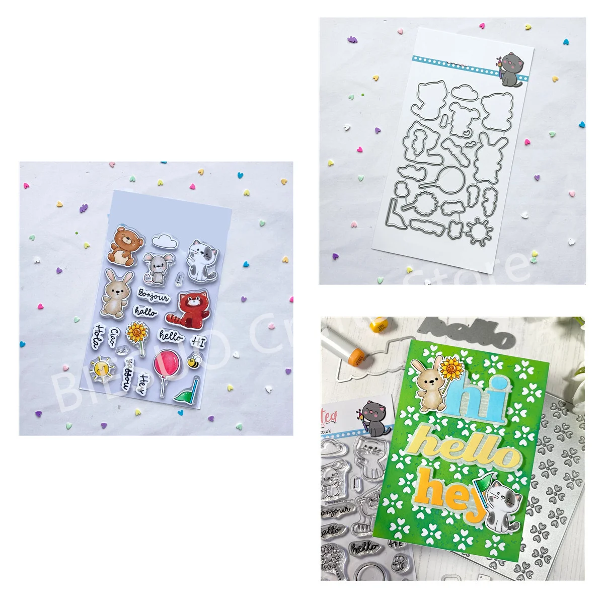 

Animal Stamps and Metal Cutting Dies Scrapbooking DIY Photo Album Cards Embossing Handmade Cards Decorating Craft Knives 2022