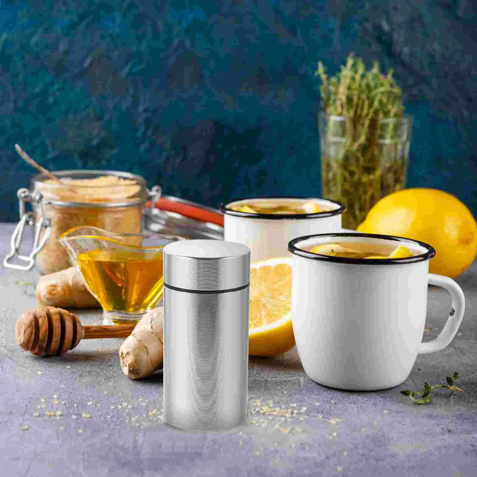 

Spice Jar Medicine Container Air Tight Seasoning Jars Salt Pepper Metal Bottle Holder