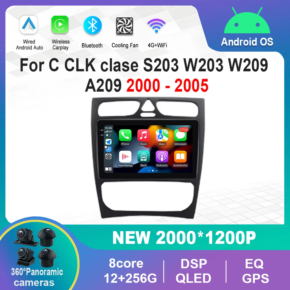 Wi-Fi автомобильный радиоприемник мультимедийный плеер 9-дюймовый Android OS 4G для Benz C