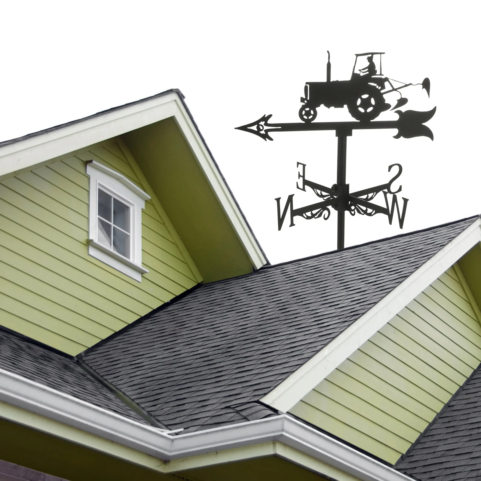 

Wind Vane Roof Decoration Weathervane Outdoor Bird Feeder Retro Metal Iron Truck Direction Indicator