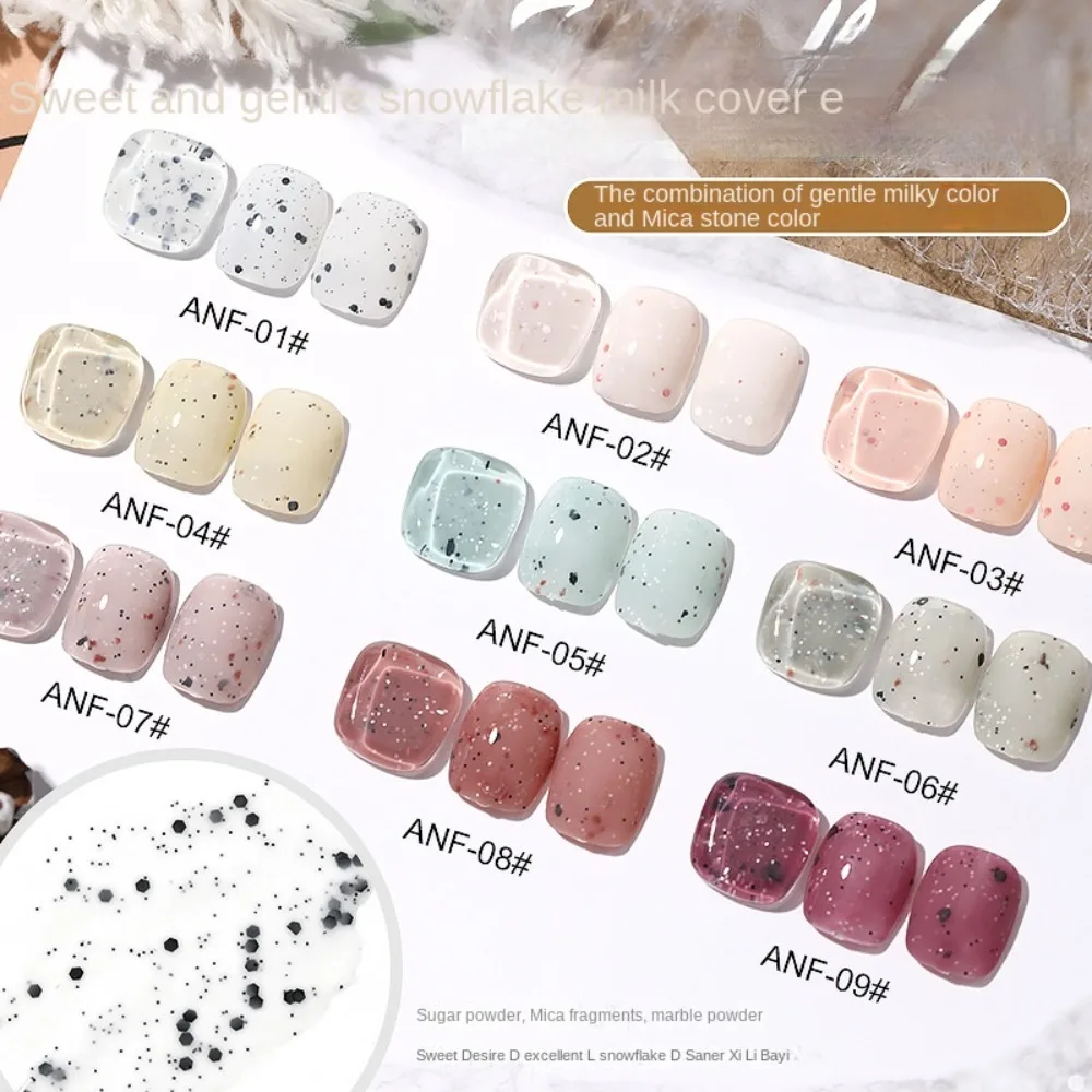 

15ml Colorful Manicure Nail Varnish Milk Color Gel Nail Polish Glitter Sequins UV Nail Gel Nail Phototherapy Gel