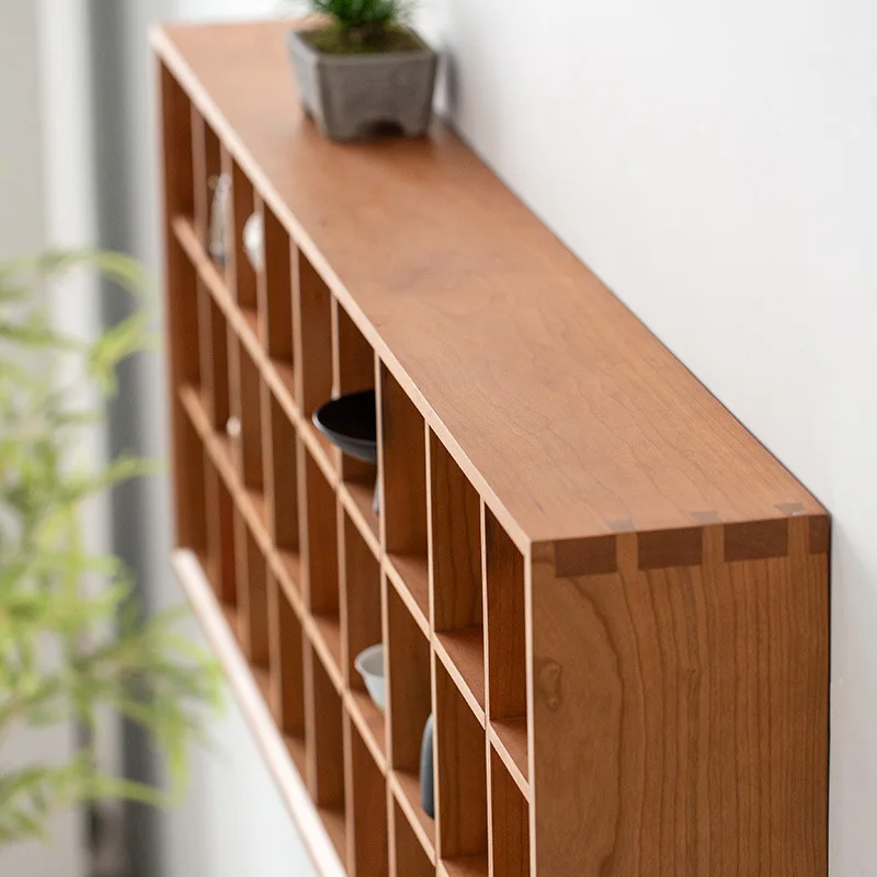 Настенная подвесная стойка из массива черного ореха верхняя стенка Duobaoge