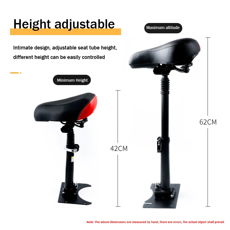 For KUGOO M4 Electric Skateboard Saddle Scooter Foldable Height Adjustable Shock-Absorbing Folding Seat  Replace Accessories