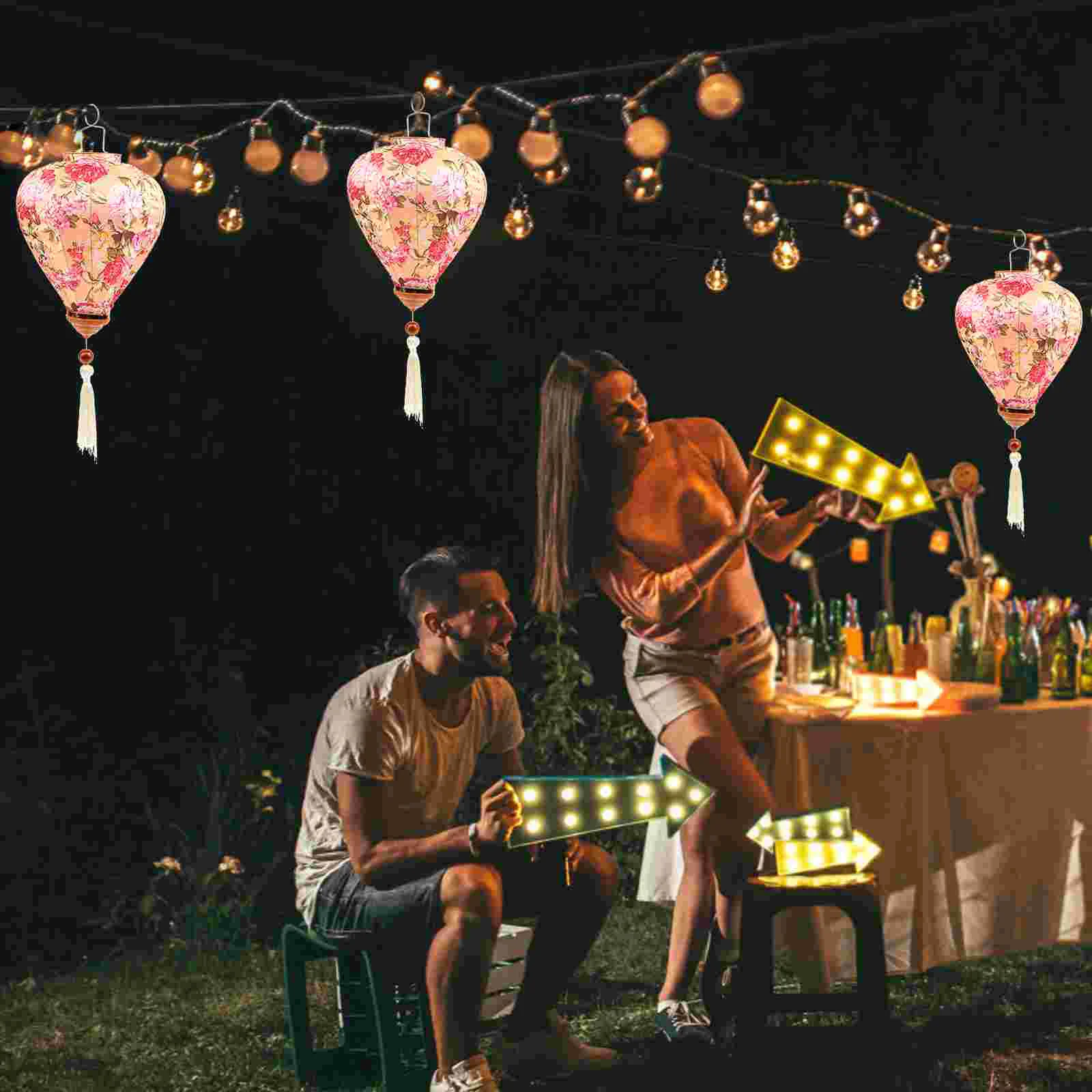 

Festival Lantern Party Supplies Lantern Mid-Autumn Silk Lanterns for Outdoor