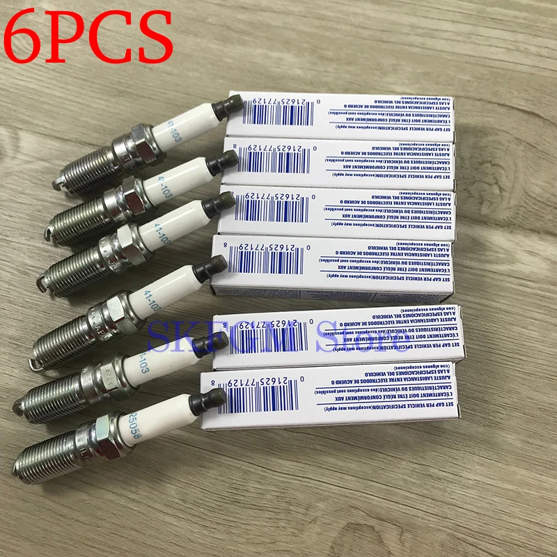 

6PCS Iridium Spark Plug For Chevrolet Captiva Malibu Canyon Buick GMC Cadillac Hummer Isuzu Pontiac 41-103