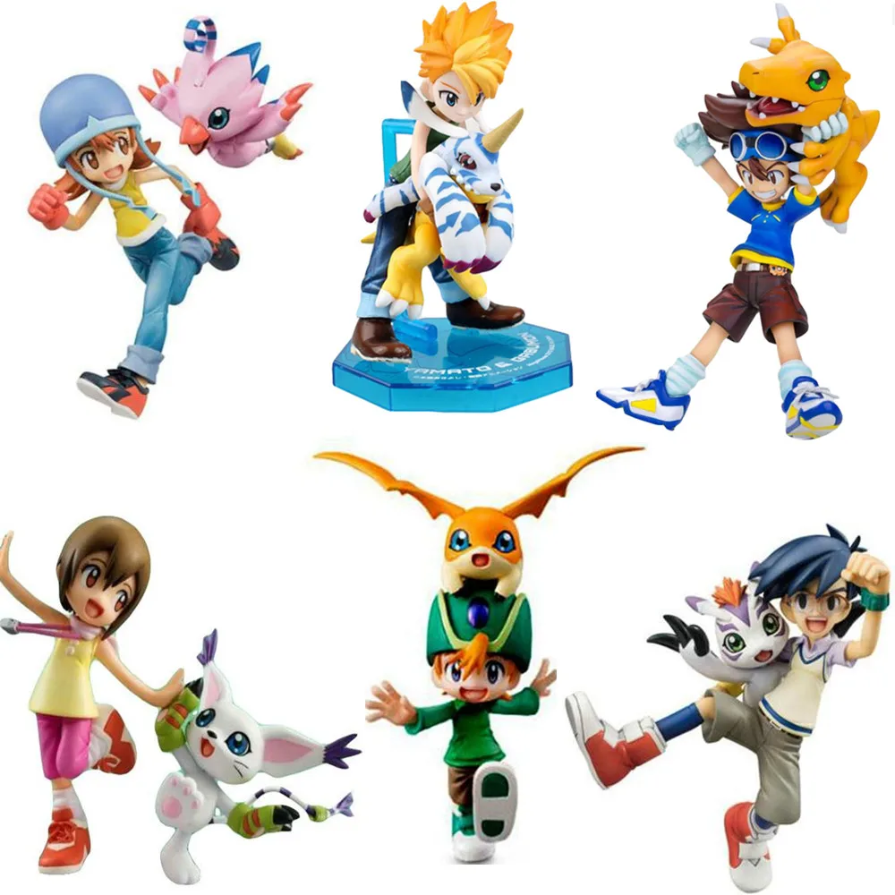 Экшн-фигурки героев аниме Digimon wargraymon Agumon Gabumon Palmon Tentomon Piyomon цифровая Эволюция ДНК