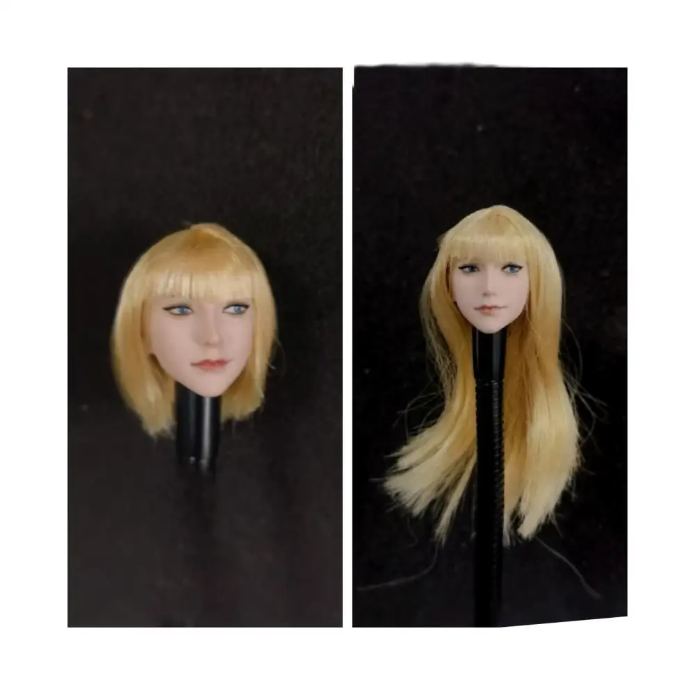 1/6 Scale Head Carving Static Dog Female Soldier Game Model PVC Plant Hair Long Straight Suitable 12Inch Action Figure Body Doll