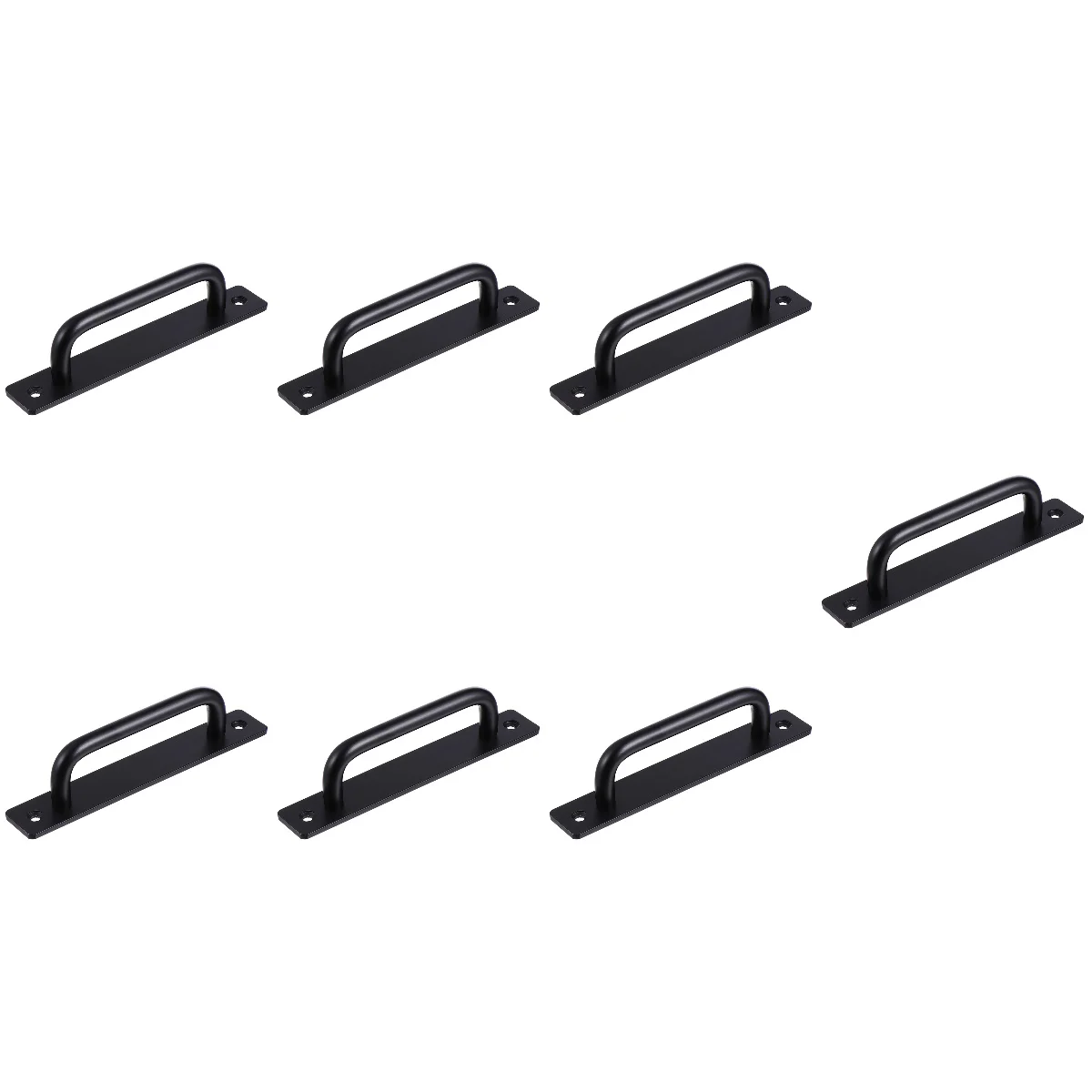 

7 Sets Sliding Barn Door Handle 210mm Heavy Duty Frosted Black Surface for Garages Sheds Furniture