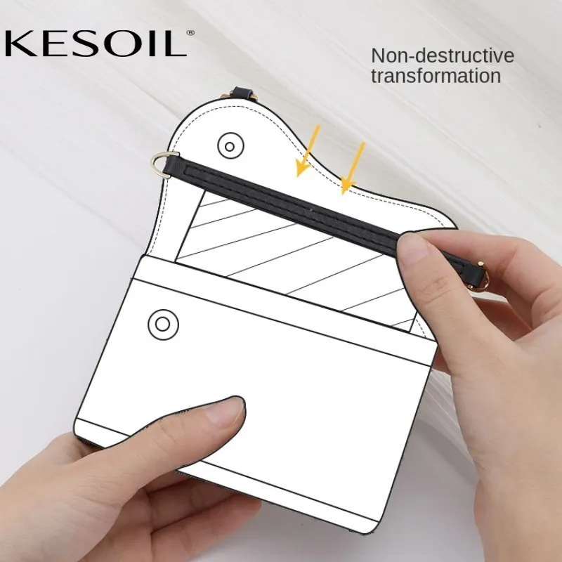 KESOIL Crossed armpit wallet chain Women's handbag Shoulder strap Crossed wallet Transparent liner accessories, 90-110CM
