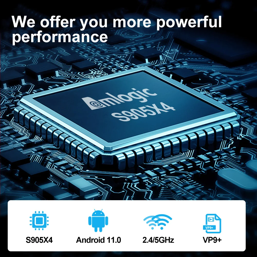 Приставка Смарт-ТВ A95X F4 Amlogic S905X4 Android 11 RGB 4 Гб 64 ГБ 32 128 Поддержка Dual Wifi 8K Youtube