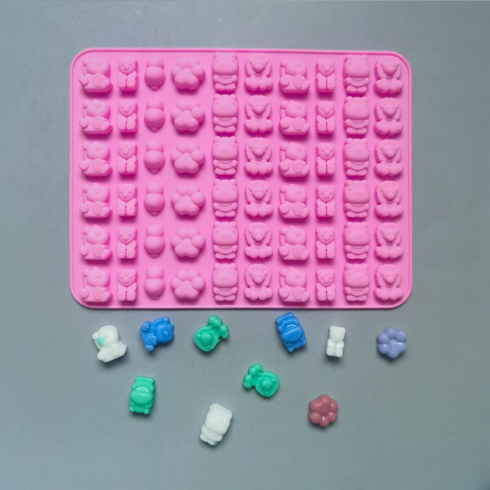 

Mini Donut Bear Dinosaur Fruit Animal Heart Gummy Silicone Molds Jelly Candy Chocolate Mold Cake Decorating Tools