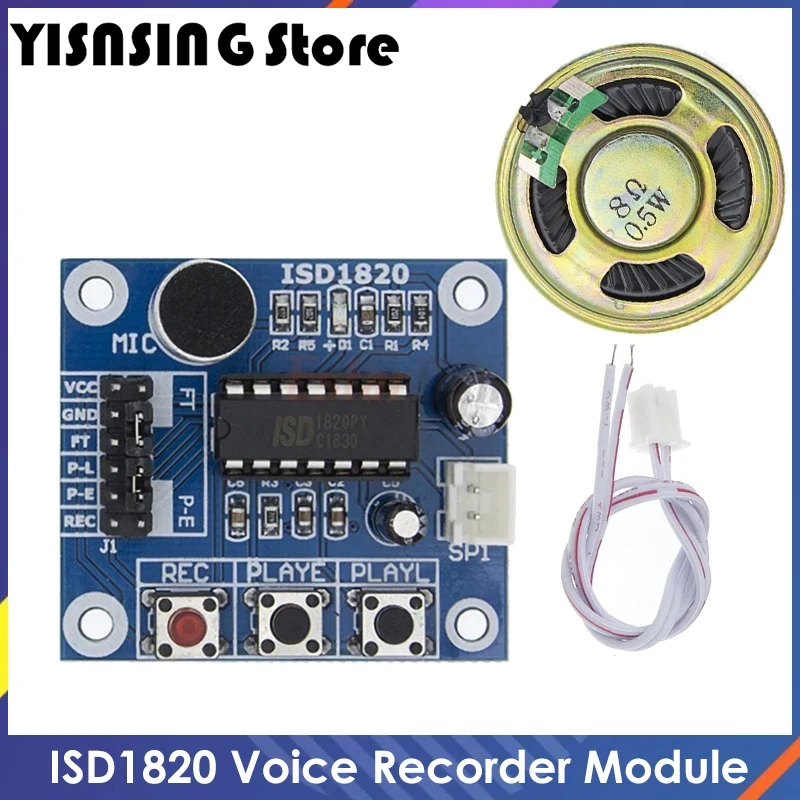 ISD1820 модуль записи голоса с микрофоном звуковой аудио Громкоговоритель