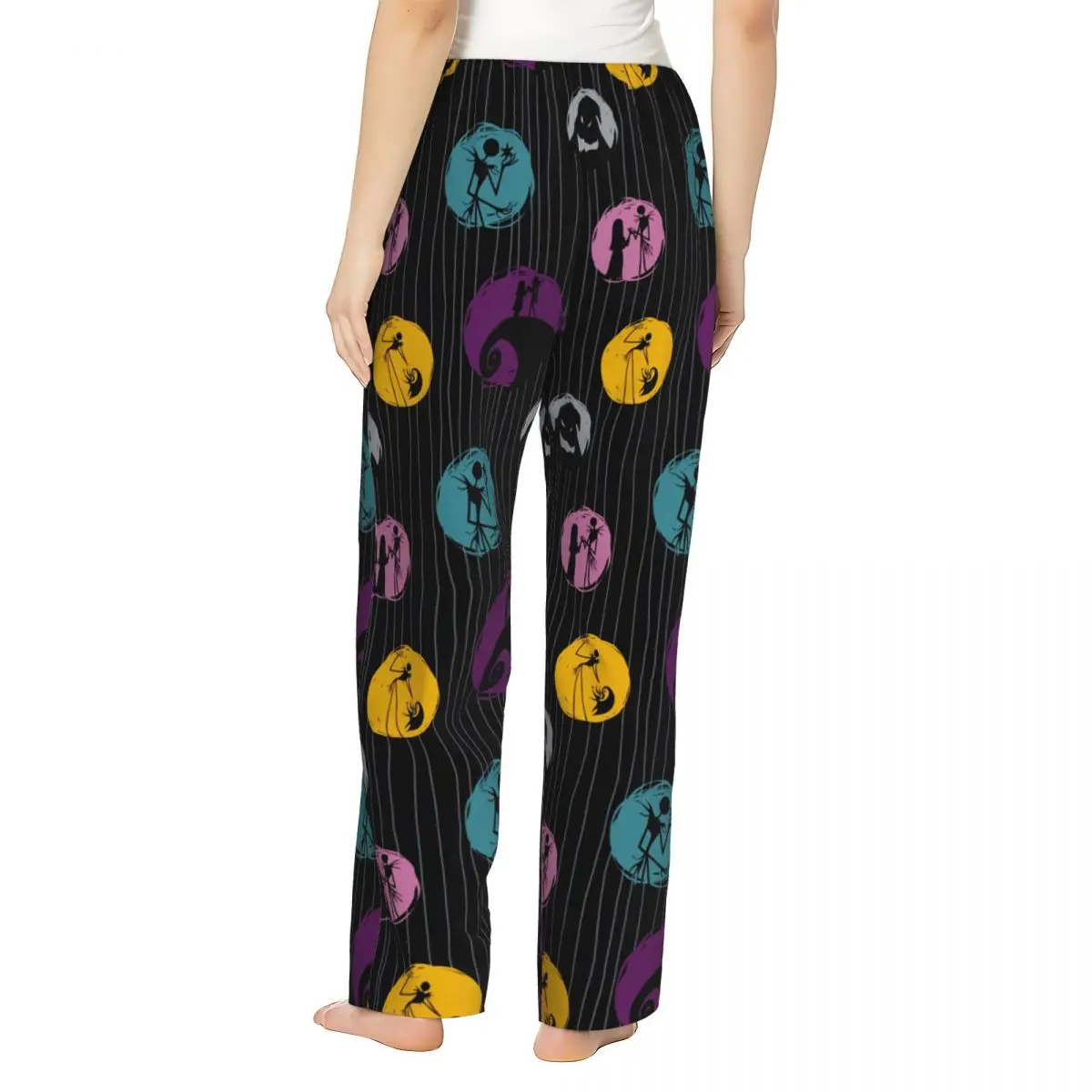 Штаны пижамные женские эластичные с карманами Кошмар перед Рождеством