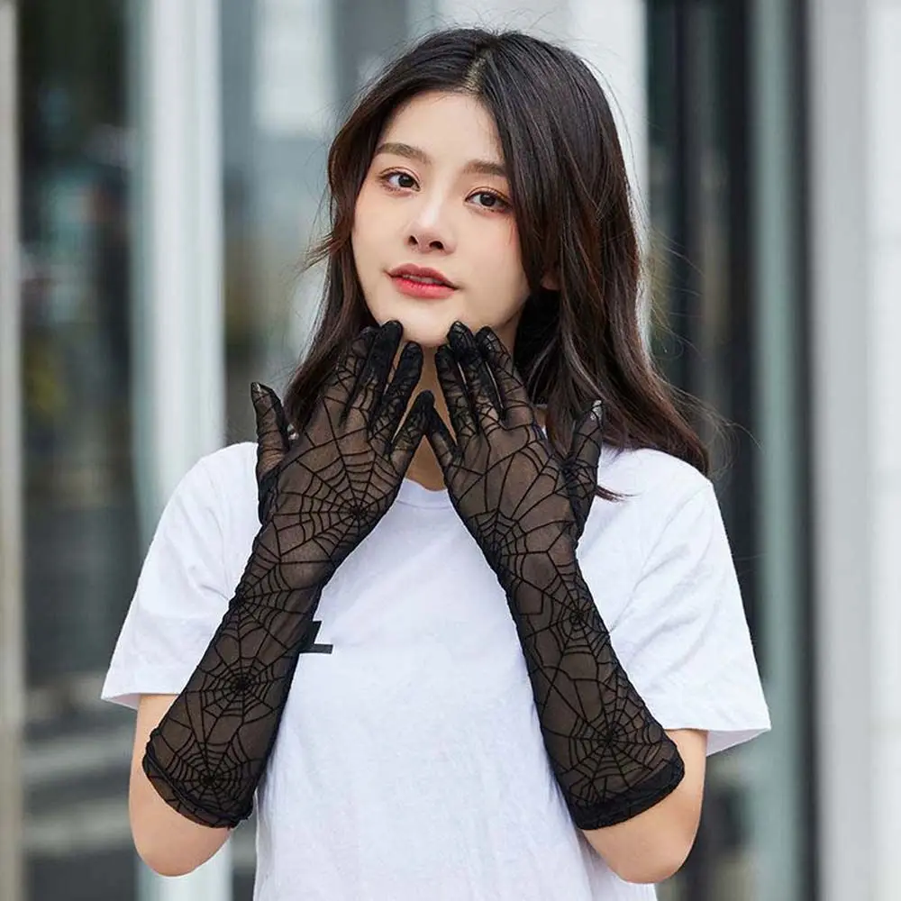 

Перчатки женские прозрачные сетчатые с защитой от солнца и УФ-лучей