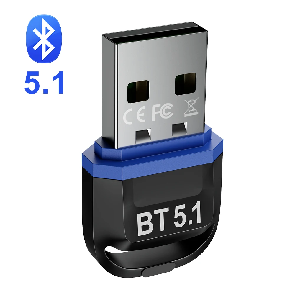 

USB Bluetooth Adapter Bluetooth Dongle 5.1 Bluetooth Receiver 5 0 Adapter Mini USB BT Transmitter 5.0 Wireless for PC Computer