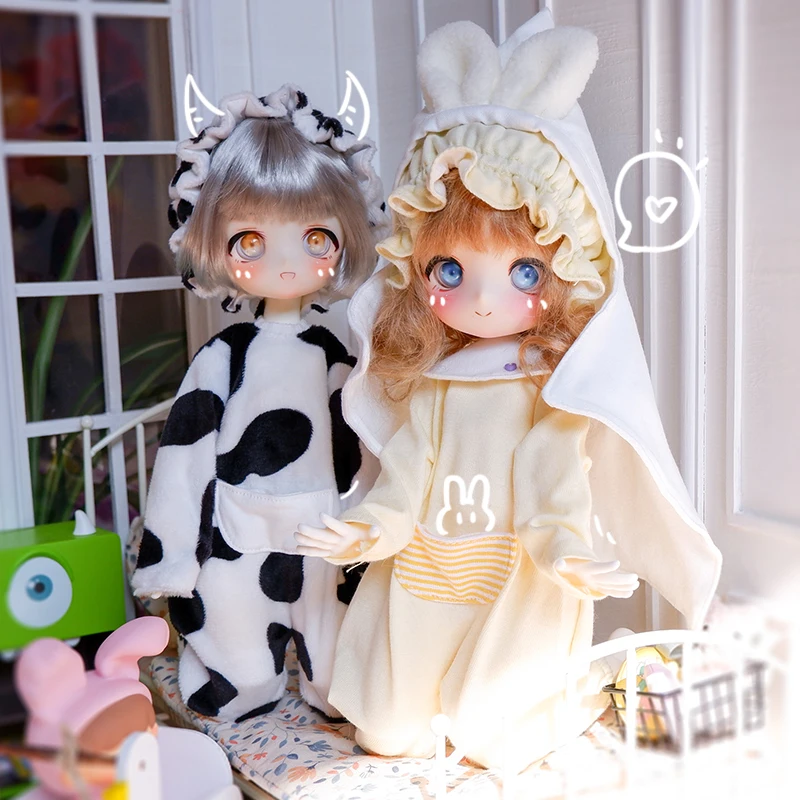 

BJD Doll Clothes 30cm Pajamas for 1/6 BJD Dolls Yosd Cute Clothes Sets Toys for Girls Boys Gifts Doll Accessories