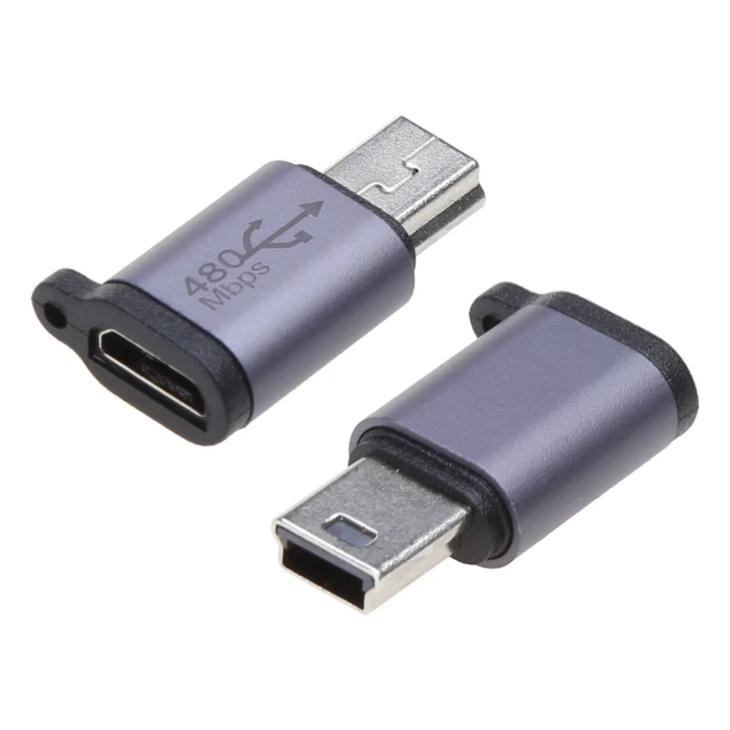 

Micro USB to TypeC Mini USB Converter Connector Support Charge & Data Sync 480Mb Drop shipping