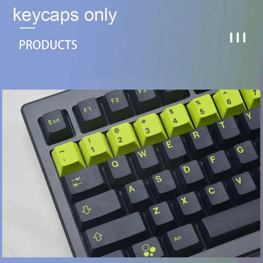 

129 S Pbt Five-sided Sublimation Caps For Gmk Toxic Profile Original Height Mechanical Gaming Board Cap D0f1