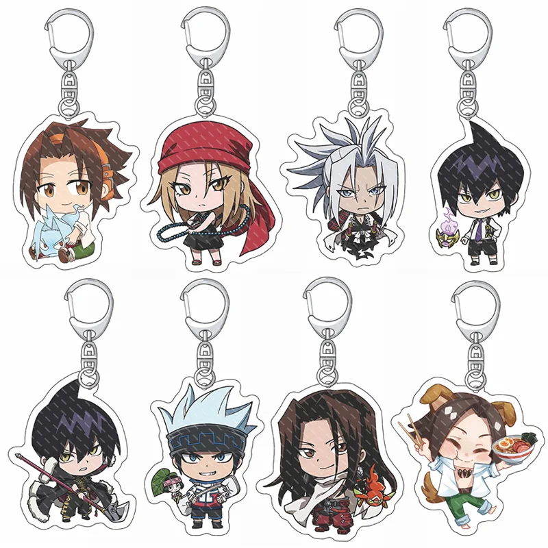 Аниме Shaman King акриловый брелок Yoh Asakura Kyoyama Anna милый Q версия кулон фигурки брелок для женщин мужчин подарок сувенир
