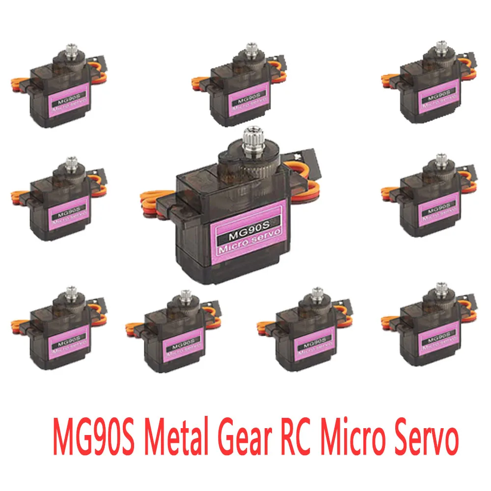 

MG90S Metal Gear RC Micro Servo 13.4g Motor 5/10pcs For ZOHD Volantex Airplane For RC Helicopter Car Boat Model Toy Control