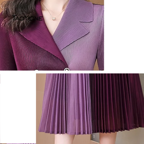 2023 Vestidos Vintage Sweet Chiffon Elegant Summer Solid Pleated Midi Short Sleeve Dress Female Robe Women's Spring Lady Dresses