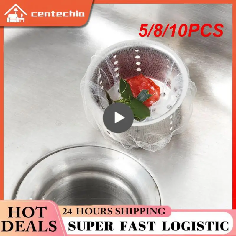 

5/8/10PCS 100 Pieces Effective Flume Filter Elastic Kitchen Sink Garbage Net High Density Water Filtering Net Polyester