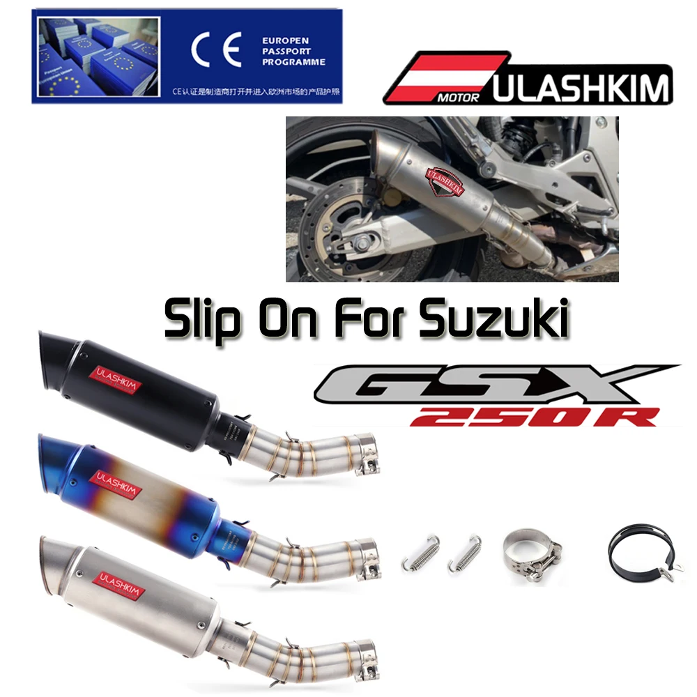 

Slip On For Suzuki GSX250R GSX 250R Motorcycle Full Exhaust System Muffler Escape GSX250 GW250 Link Middle Pipe with DB-KILLER