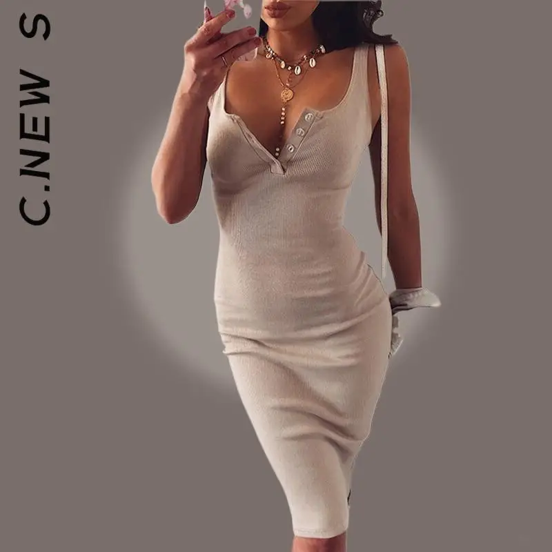 

C.New S New Sweater Women Knitted Off Shoulder Outfits Casual Simple Party Dresses Elastic Korean Vestidos Dress Female Robe