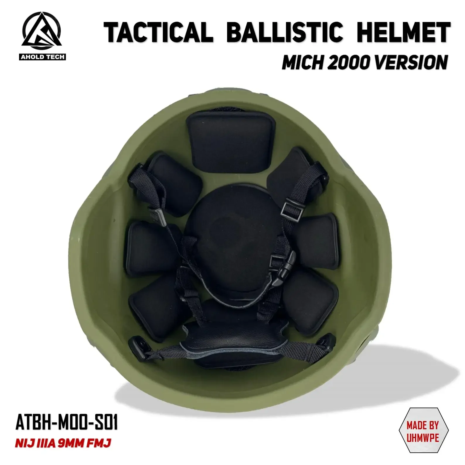 Версия Aholdtech MICH 2000 низкорезной тактический PE ISO NIJ IIIA 3A CAM FIT BOA Dial EPIC Liner