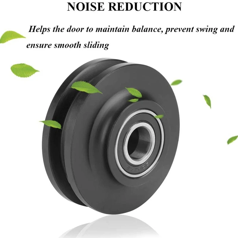 2Pcs Sliding Barn Door Wheel Heavy Duty Cabinet Window Pulley Roller Quiet Track Perfect For DIY |