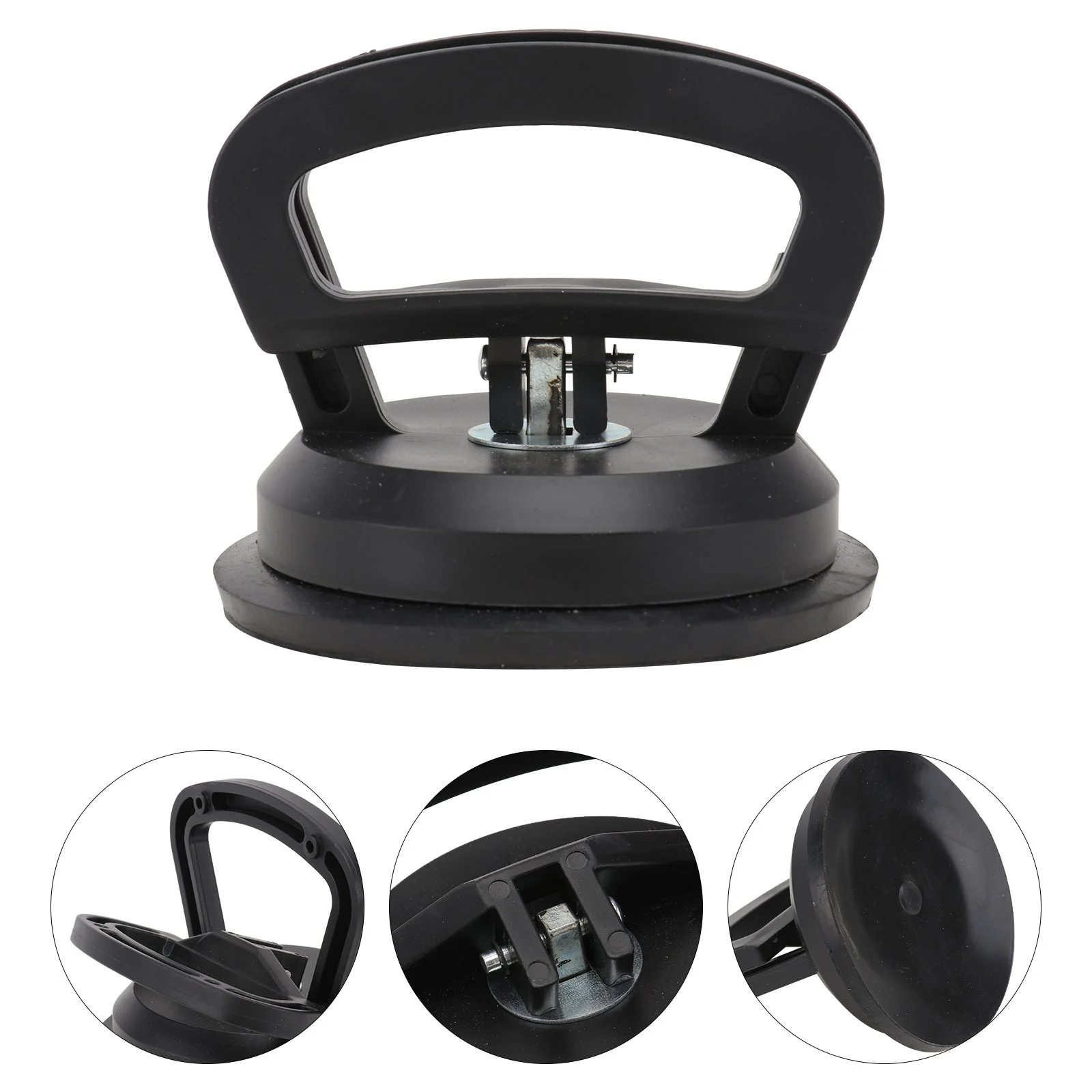 

1Pc Single Jaw Suction Cup Plate Glass Gripper Lifting Hand Tool Black