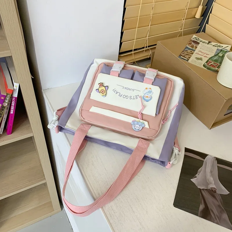 

Large Capacity Canvas Tote Bag Women's 2022 New Trend Nylon Single Shoulder Messenger Bag M238