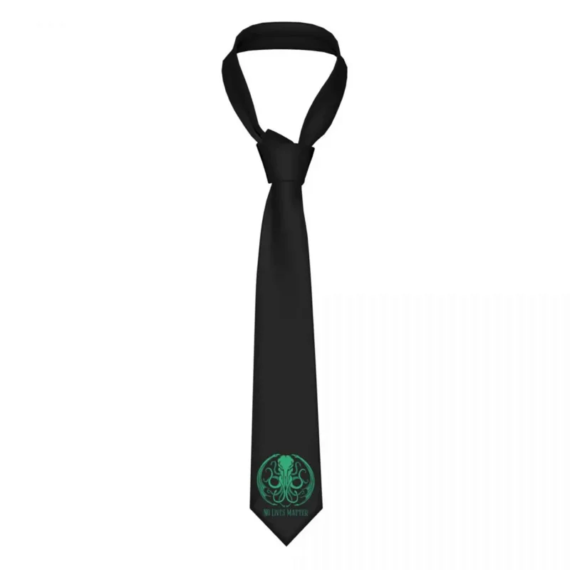

No Lives Matter Cthulhu Classic Tie Ties Hip-Hop Street Cravat Business Necktie Shirt Accessories