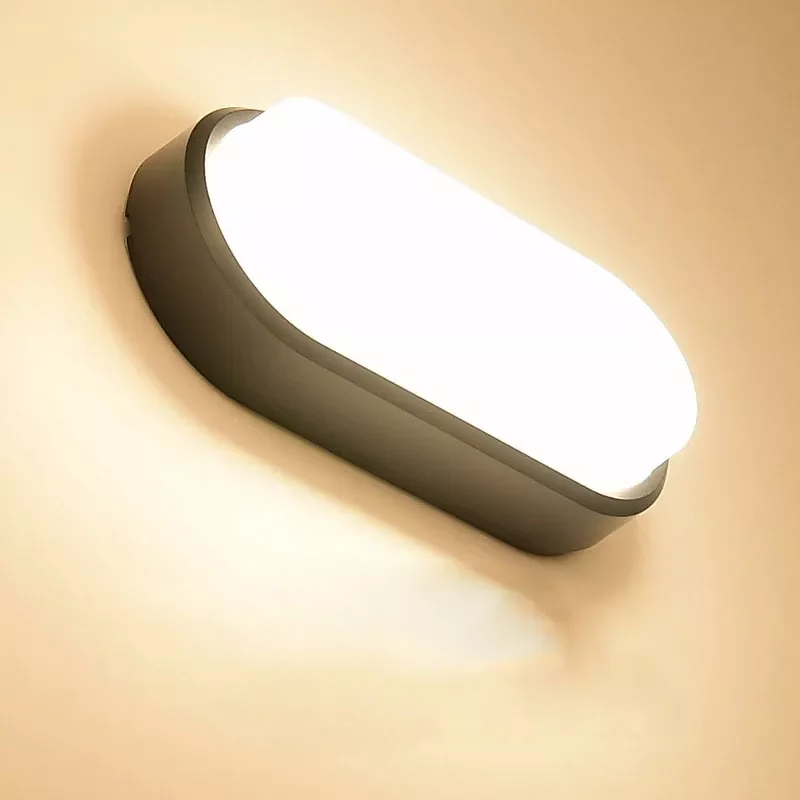 

2022New 16W 20W Modern LED Moistureproof Wall Lamp Bathroom Porch Ceiling Sconce Aisle Indoor Outdoor Surface Mounted Oval Wall