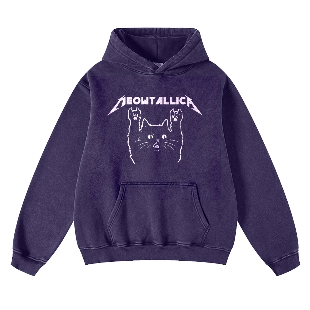 Свитшот с мультяшным принтом из хлопка свитер капюшоном рисунком котенка