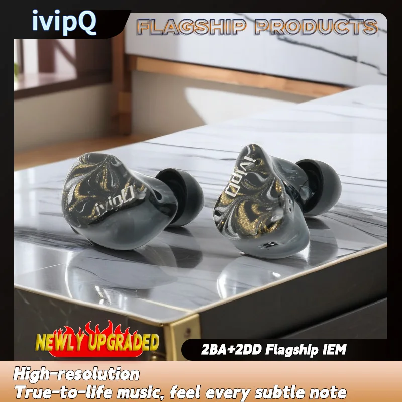 Наушники-вкладыши ivipQ Conch V13 2BA + 2DD