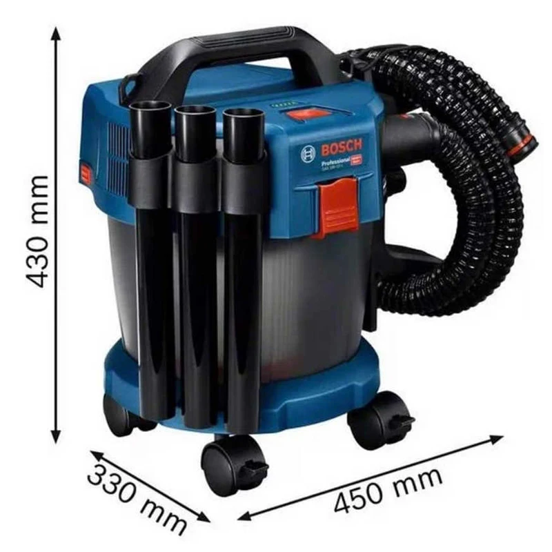 Bosch GAS18V-10L беспроводной пылесос, литиевая батарея, 18 в, промышленный пылесборник, 10 литров, мобильный пылесос для сухой и влажной уборки (art.: 3920bd042cb76) - 3920bd042cb76