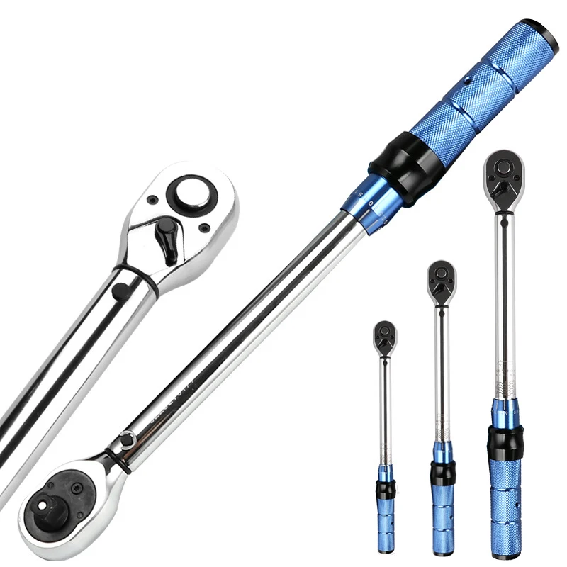 

Torque Key Wrench Tool 1/4 3/8 1/2 Inch Square Drive Two-Way Precise Preset Mirror Polish Spanner Accurately Torque 5-210N.M