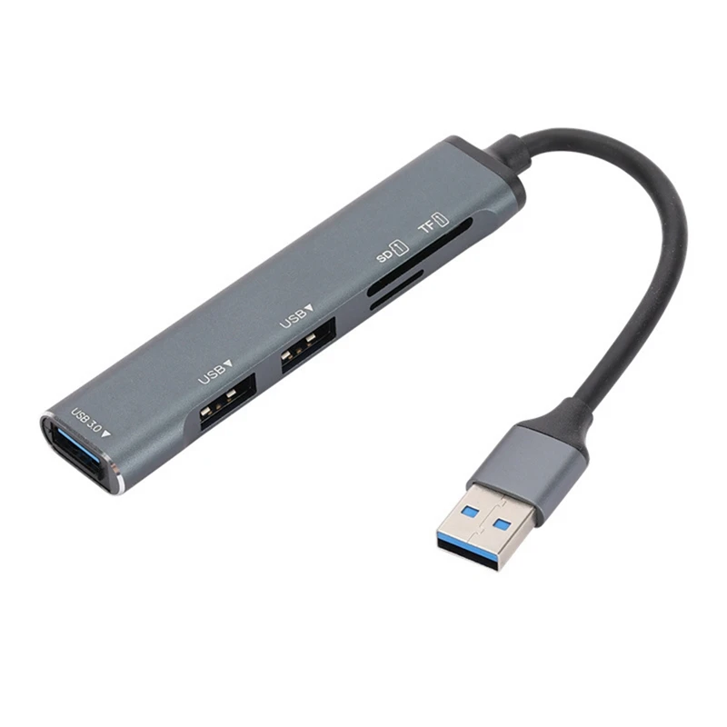 

5-портовый USB-концентратор, высокоскоростной USB-концентратор 3,0, разветвитель, 5 Гбит/с, Расширительная док-станция для ПК, Lenovo, HUAWEI, Xiaomi Pro