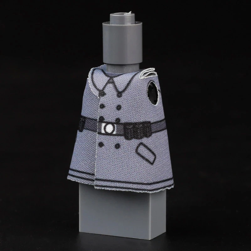 Военные фигурки MOC WW2 боди-армирование плащ пальто оружие строительные блоки