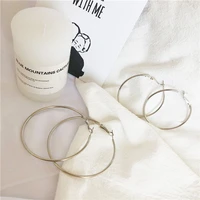 2022 korean fashion simplicity circle geometric round big hoop earrings for women girl wedding party jewelry gift