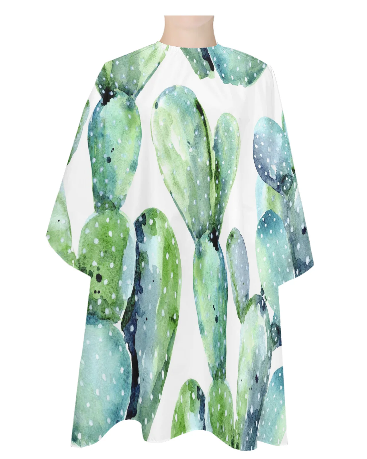 

Зеленые искусственные акварельные фартуки для парикмахеров, аксессуары для взрослых, тканевые аксессуары для укладки