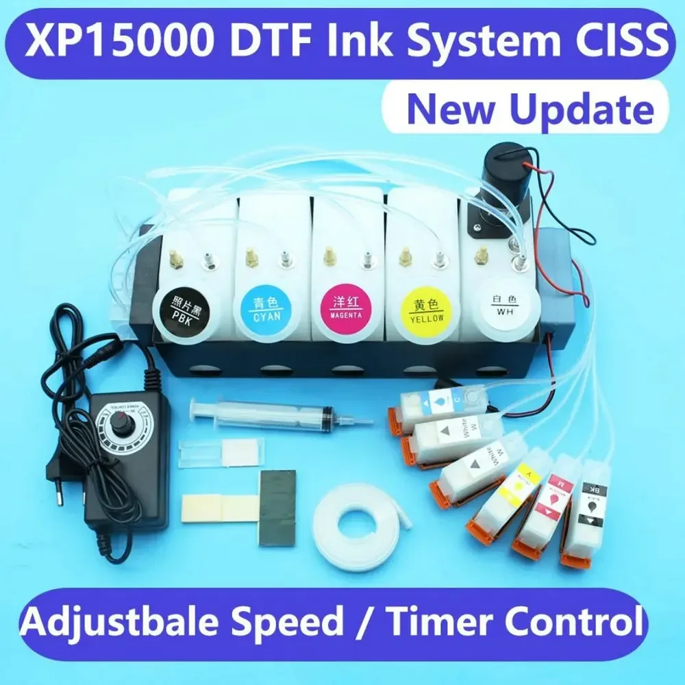 Принтер XP15000 DTF Ink System Комплект СНПЧ для Epson XP-15000 Резервуар белых чернил Мешалка