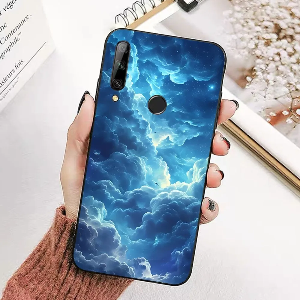 Простой чехол для телефона с рисунком облаков Huawei Honor 10 Lite 9 20 7A 9X 30 50 60 70 Pro Plus