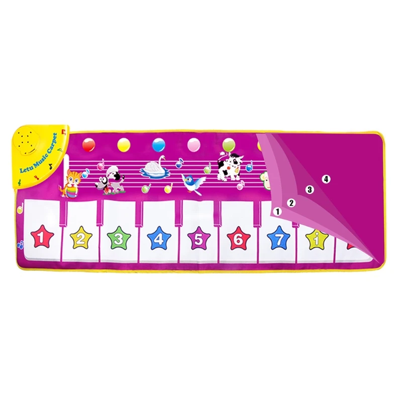 

Детский многофункциональный складной музыкальный коврик для улучшения интеллекта, игрушка для ребенка, Прямая поставка