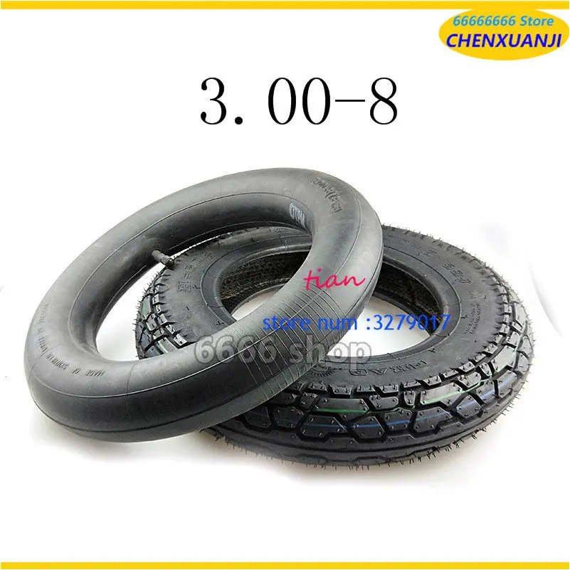 

3.00-8 / 300-8 Tire & inner tube 4PR tyre fits Gas and Electric Scooters Warehouse Vehicles Mini Motorcycle